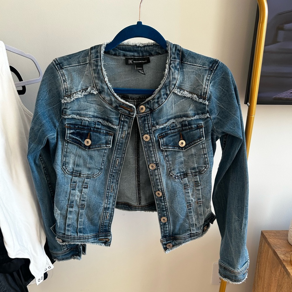 INC International Concepts Blue Jean Jacket